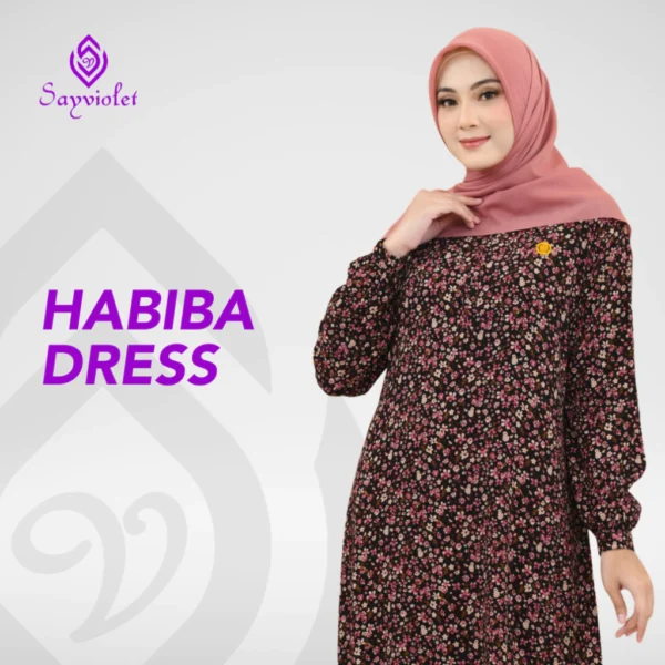 Habiba Dress - Gamis Muslim Wanita Elegan Kekinian
