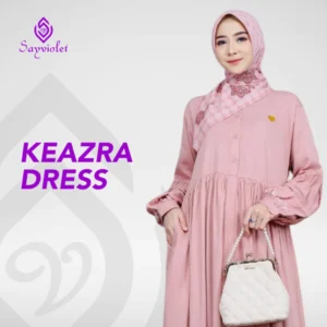 Keazra Dress - Gamis Wanita Daily Casual Bahan Adem